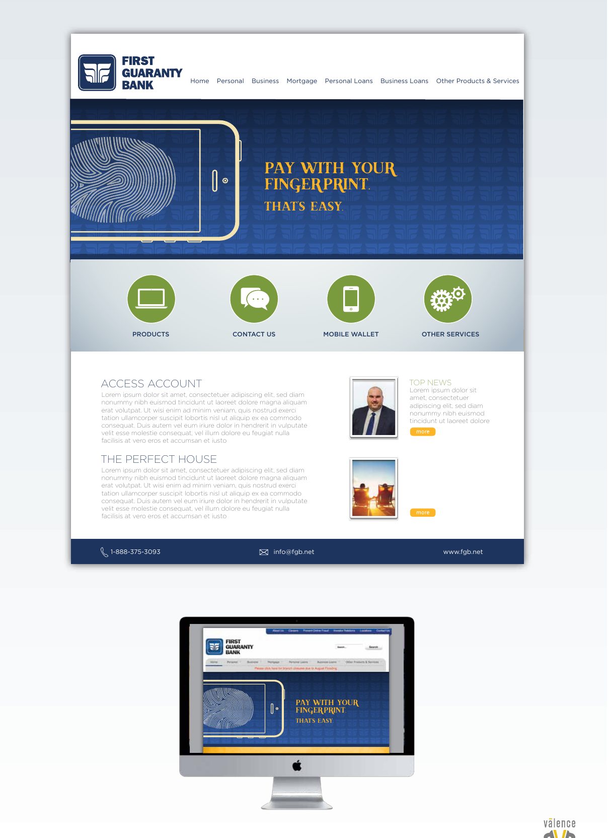 First Guaranty Bank mobile wallet landing page