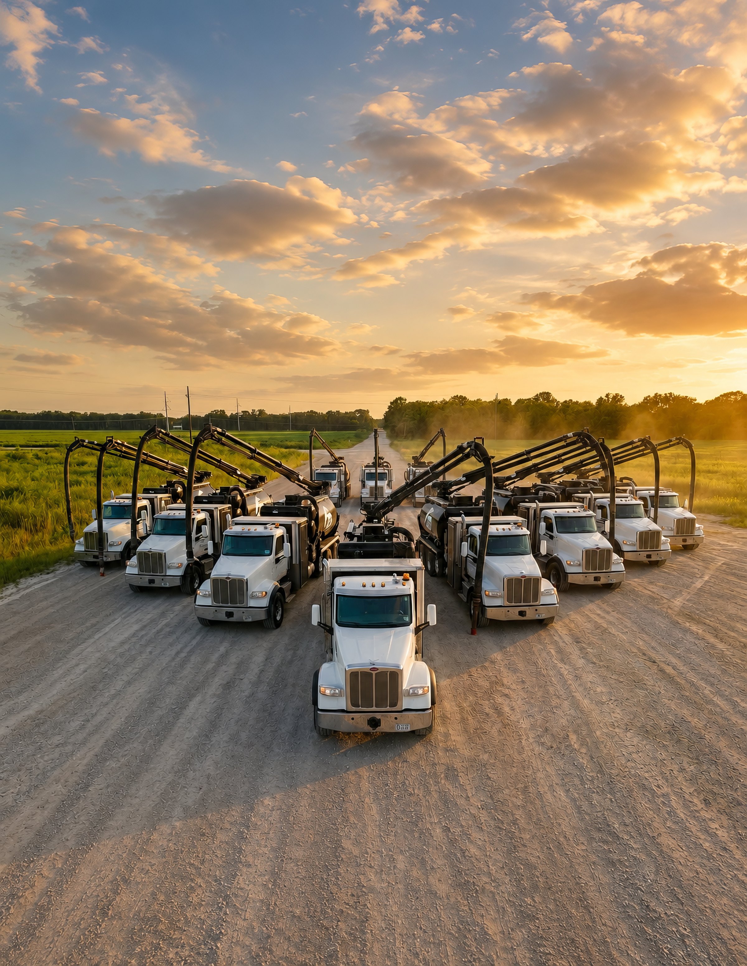 Diamond D fleet at sunset
